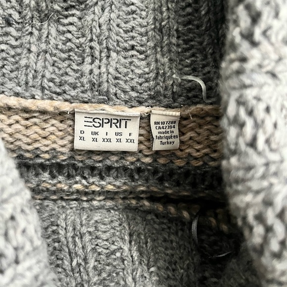 NWOT - Esprit Women’s Wool Blended Open-Knit Turtleneck Long Sweater - Size XL - Picture 4 of 6